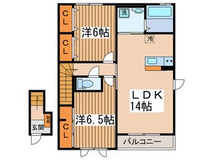 グランレーヴAの物件間取画像